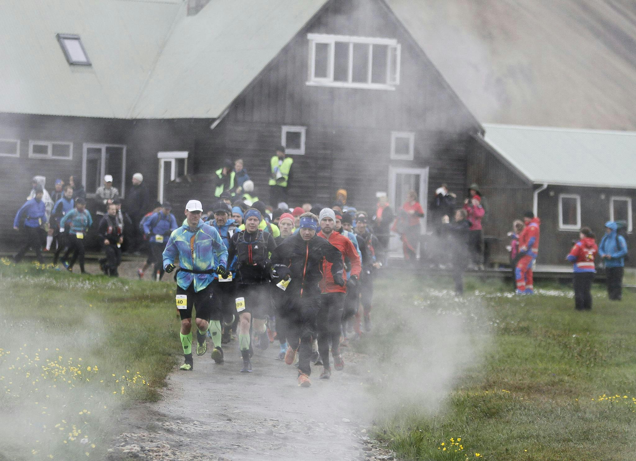 At the race start in Landmannalaugar
